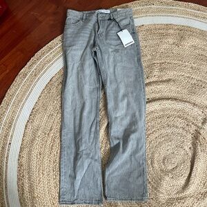 Bershka Light Gray Denim Pants